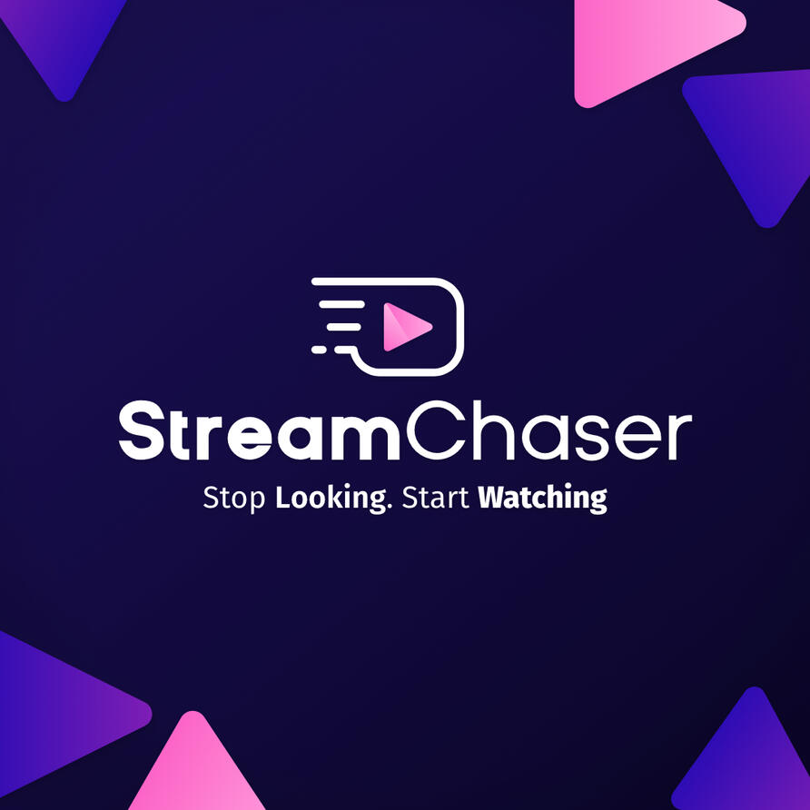 A logo for the movie and series curator site StreamChaser.