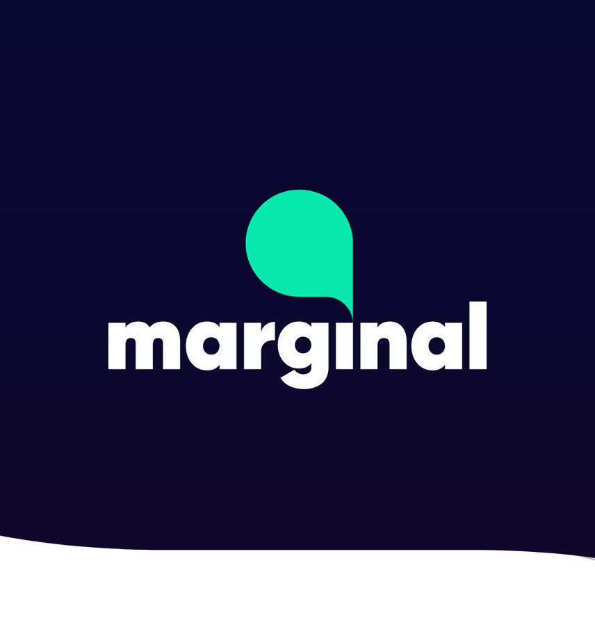 A logo for the advertising agency Marginal.